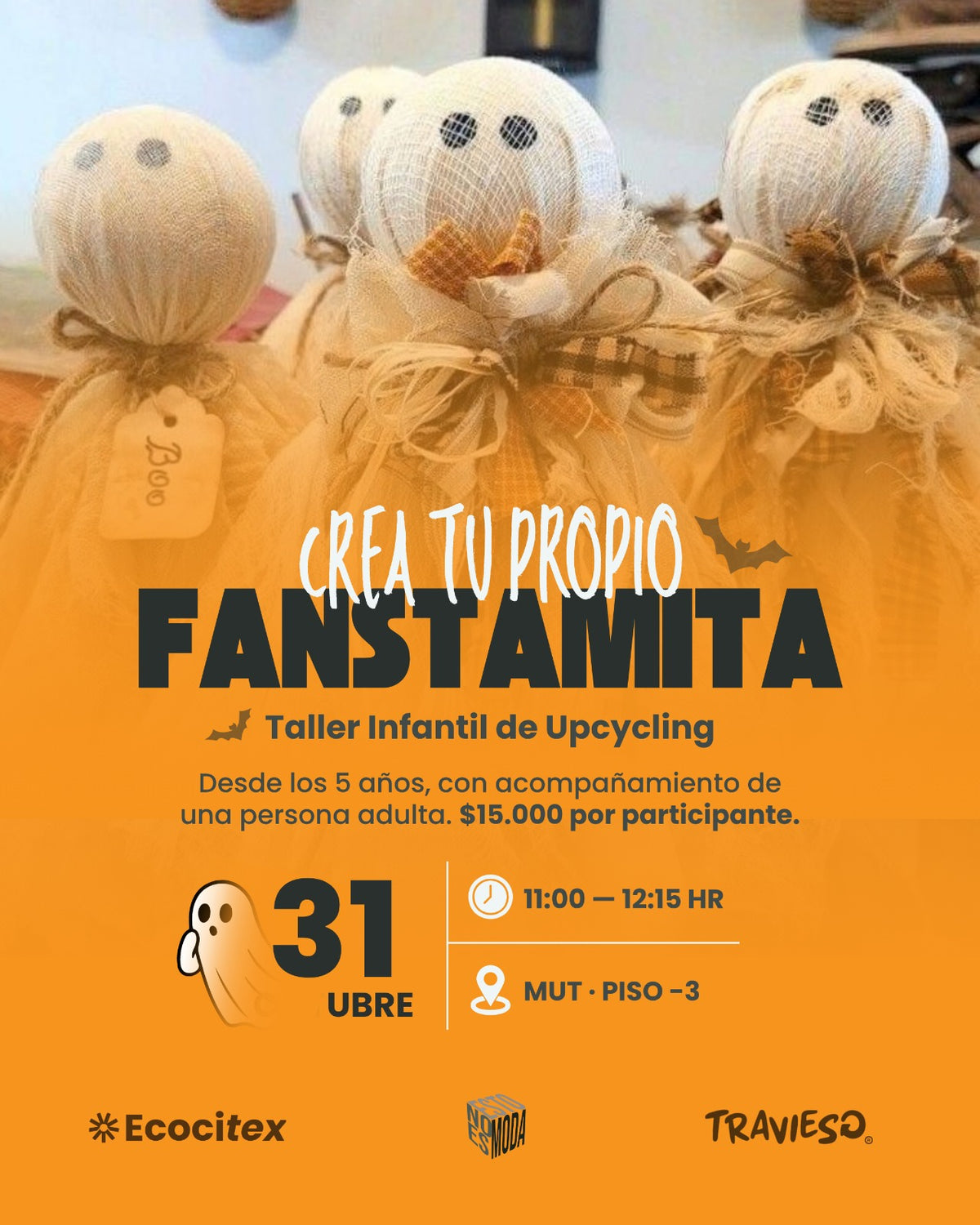 Taller Halloween - Decoremos tu Fantasmita