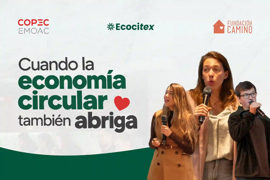 Actividad de Ecocitex y Copec Emoac para confeccionar mantas con hilado textil reciclado destinadas a Fundación Camino.