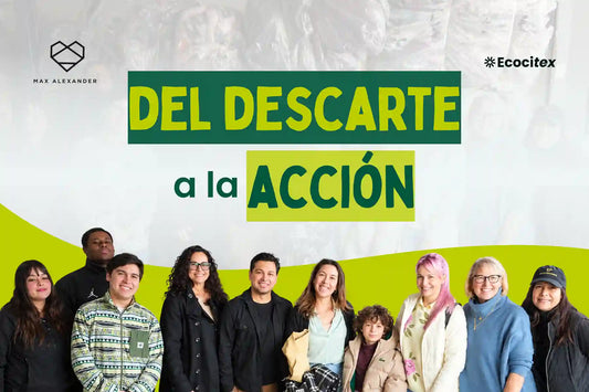 Max Alexander conoce las telas elaboradas con textiles reciclados de Ecocitex en Chile