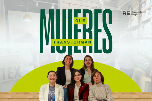 Lanzamiento de RE Emprende Mujer en la tienda Ecocitex junto a la ministra del Medio Ambiente Francisca Toledo y emprendedoras de economía circular.