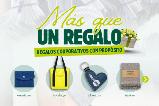Regalos corporativos sostenibles elaborados con textiles reciclados por Ecocitex